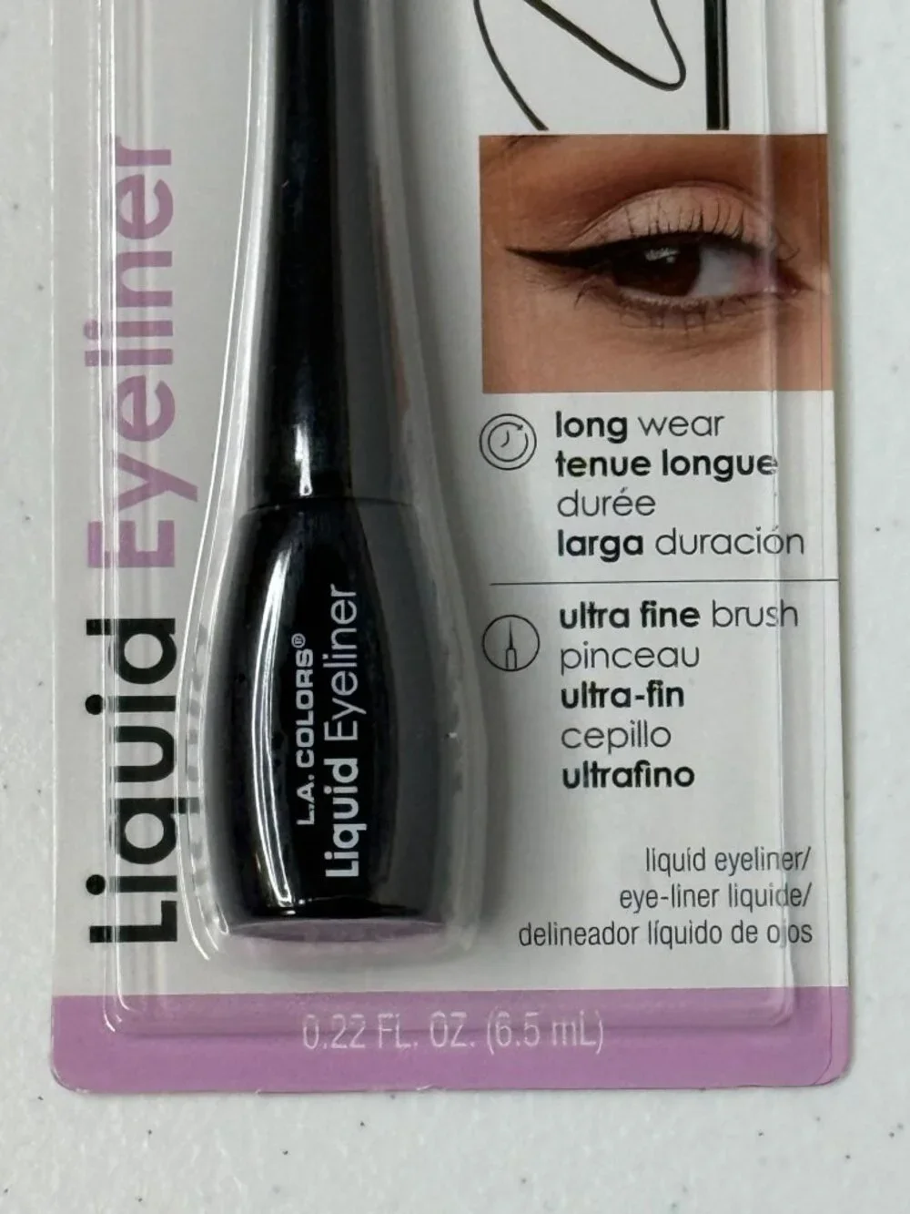 L.A. Colors Liquid Eyeliner Black Brown C62209 Ultra Fine Brush Long Wear New
